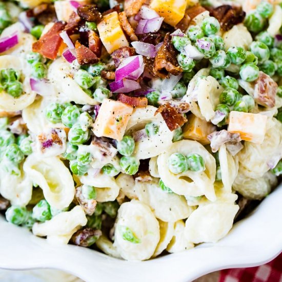 SOUTHERN ENGLISH PEA PASTA SALAD