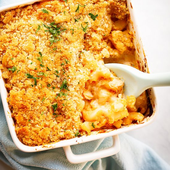 Baked Sweet Potato Mac and Cheese