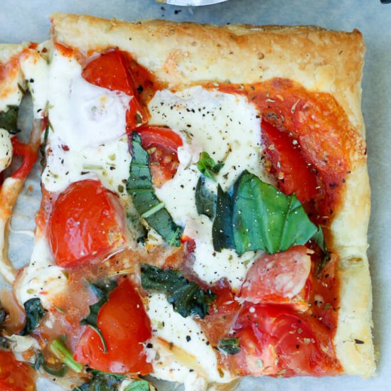 Tomato Basil Mozzarella Puff Pastry