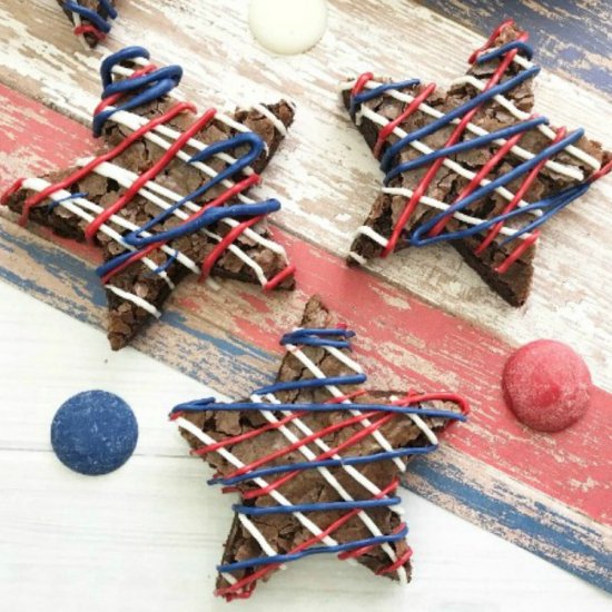 Simple Patriotic Star Brownies