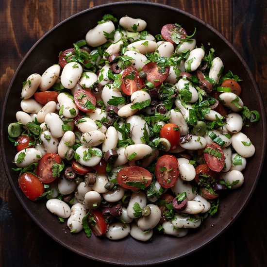 Giant white bean (lima bean) salad