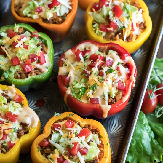 Cheeseburger Stuffed Peppers