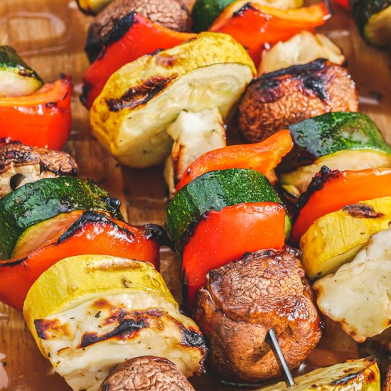 Grilled Halloumi Kebabs