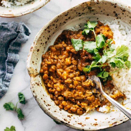 Instant Pot Red Curry Lentils