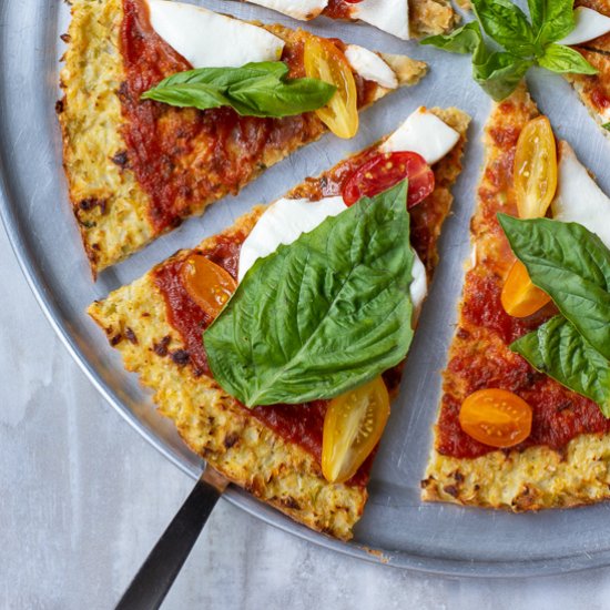 Cauliflower Broccoli Pizza Crust