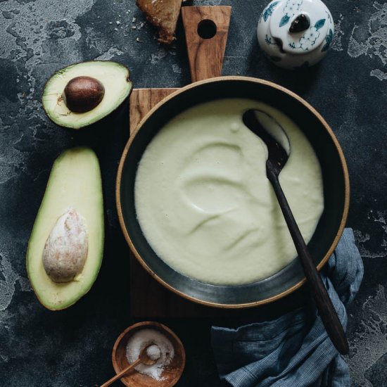 Chilled Coconut Avocado Soup