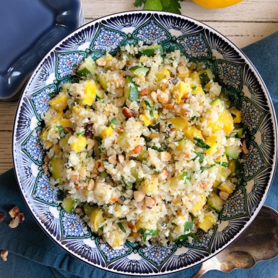 Summer Squash Cauliflower Rice