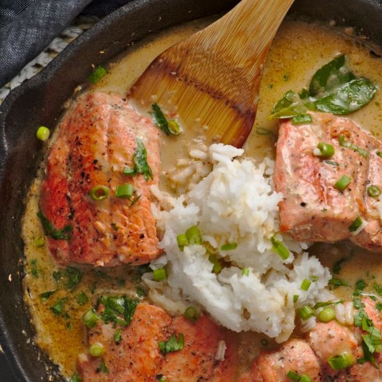 Salmon Curry with Kaffir Lime