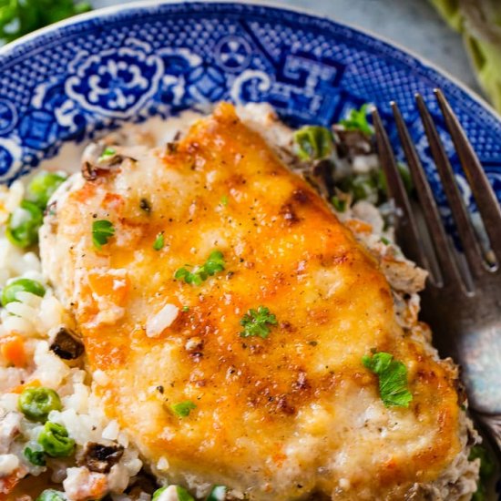 EASY PORK CHOPS AND RICE