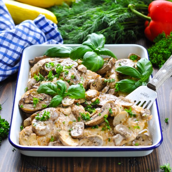 Dump-and-Bake Chicken & Mushrooms