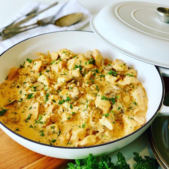 Creamy Chicken Stroganoff