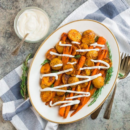 Roasted Potatoes and Carrots