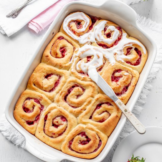 Strawberry Sweet Rolls