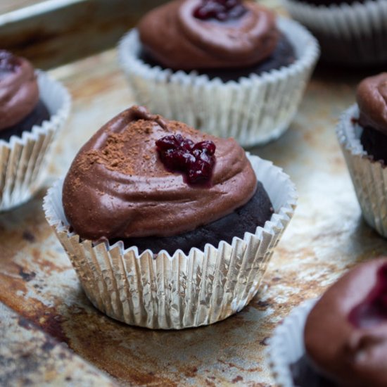 Chocolate Blackberry Cupcakes