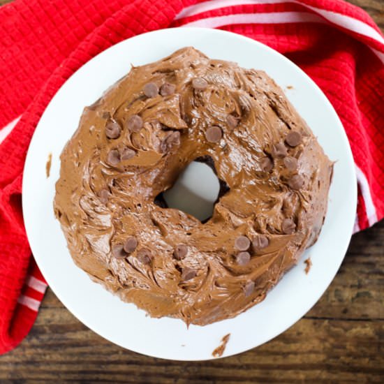 Easy Triple Chocolate Bundt Cake