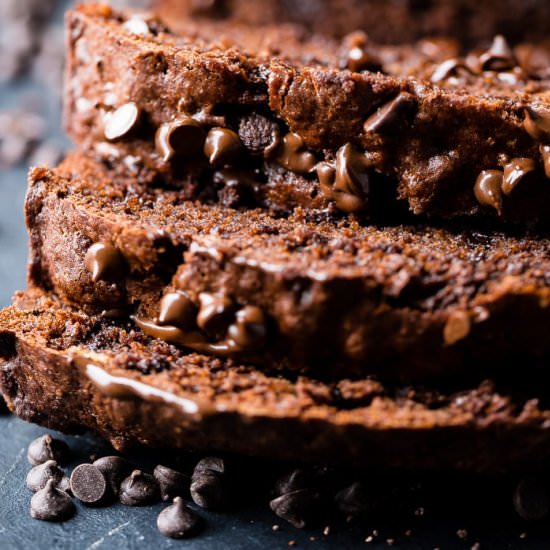 DOUBLE CHOCOLATE BANANA BREAD [