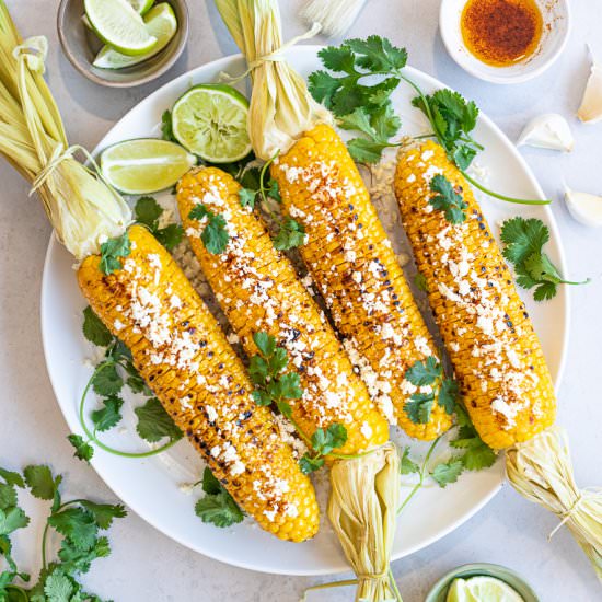 Healthy Grilled Mexican Street Corn