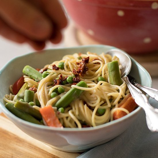 Spring Vegetable Carbonara