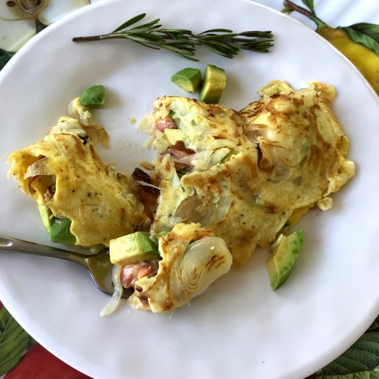 Salmon and Avocado Omelette