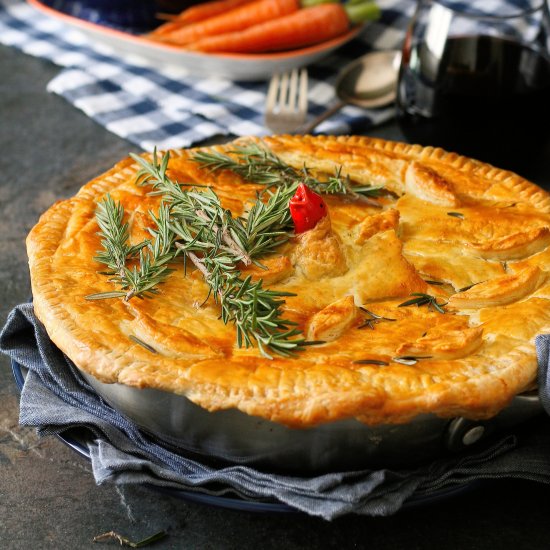 Lamb and rosemary pot pie