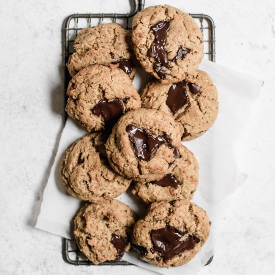 Paleo Tahini Chocolate Chip Cookies