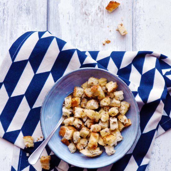 The BEST Ever Pan Roasted Croutons