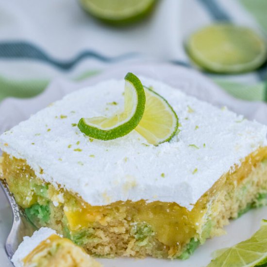 Key Lime Pie Poke Cake