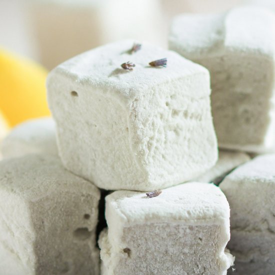 Healthier Lavender Marshmallows