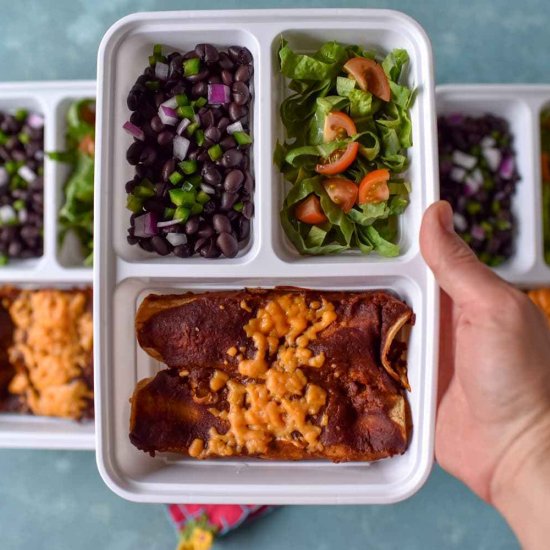 Mole Tempeh Enchiladas