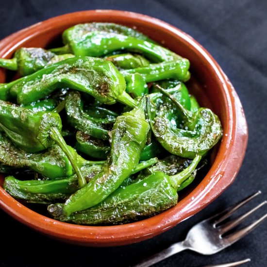 Spanish tapas-style green pepper