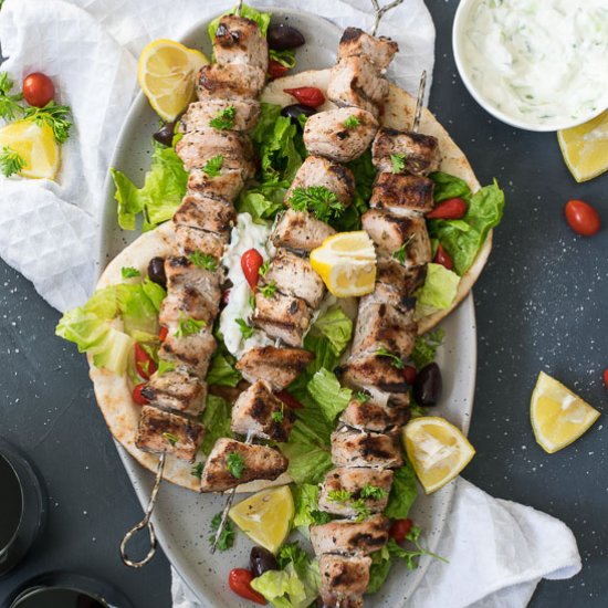 Grilled Pork Souvlaki