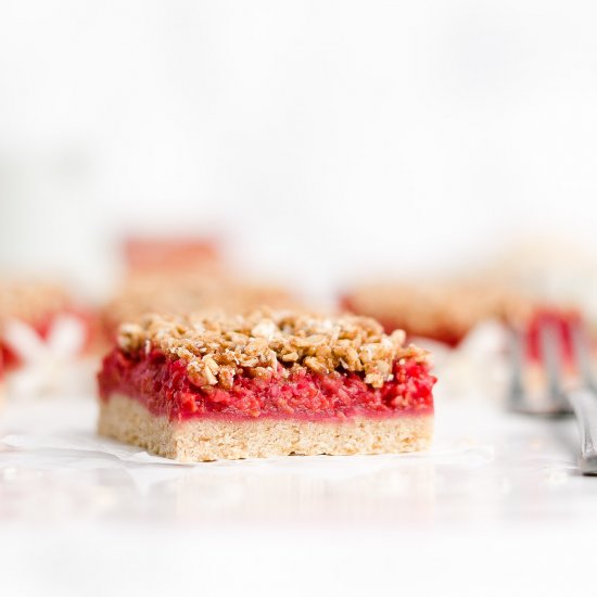 Healthy Raspberry Crumble Bars