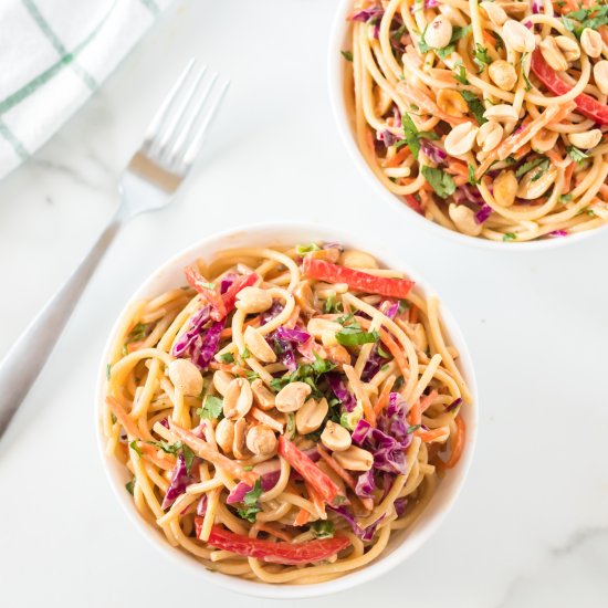 Thai Spaghetti Pasta Salad