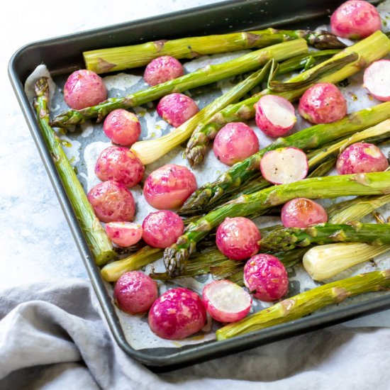 Roasted Radishes and Asparagus