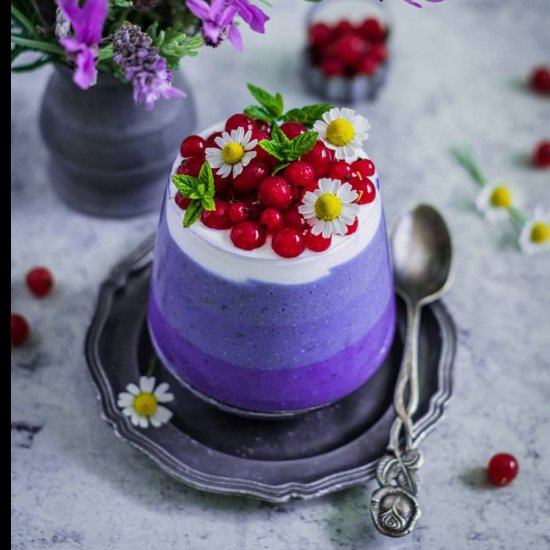 Purple ombre layered parfait