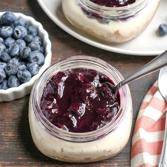 Paleo Blueberry Cheesecake Jars