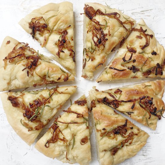 Caramelized Onion Skillet Focaccia