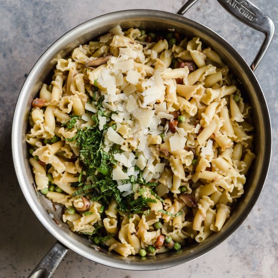 pasta with pancetta & peas