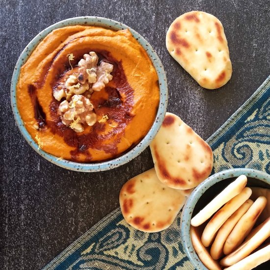 Red Pepper Walnut Dip {Muhammara}