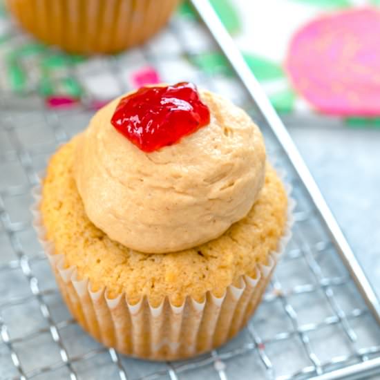 Peanut Butter and Jelly Cupcakes