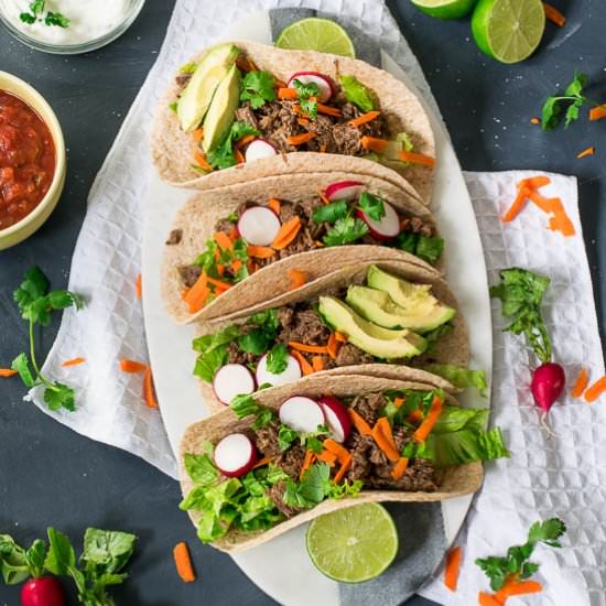 Instant Pot Beef Barbacoa Tacos