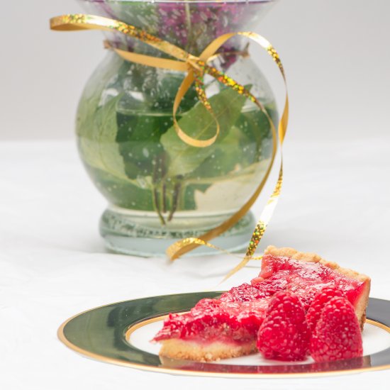 Raspberry and Rhubarb Pie