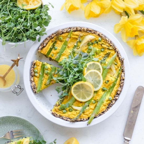 Asparagus Quiche | Vegan + GF