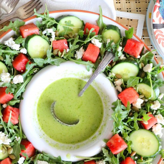 Watermelon Arugula Salad