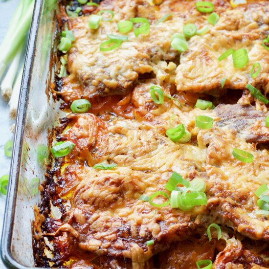 Oven Baked Pork Chops with Cheese