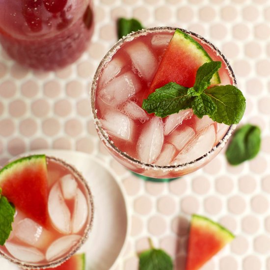 Watermelon Mezcal Margaritas