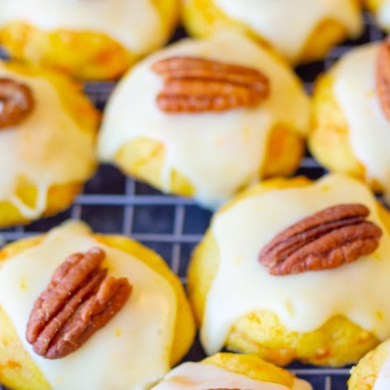 Carrot Cookies with Orange Icing