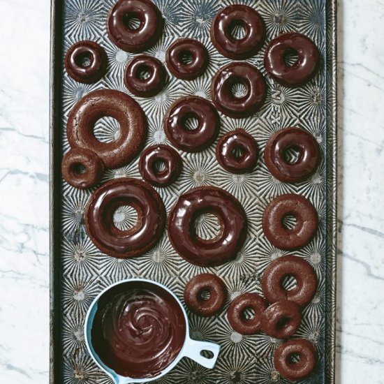 Vegan Triple Chocolate Doughnuts