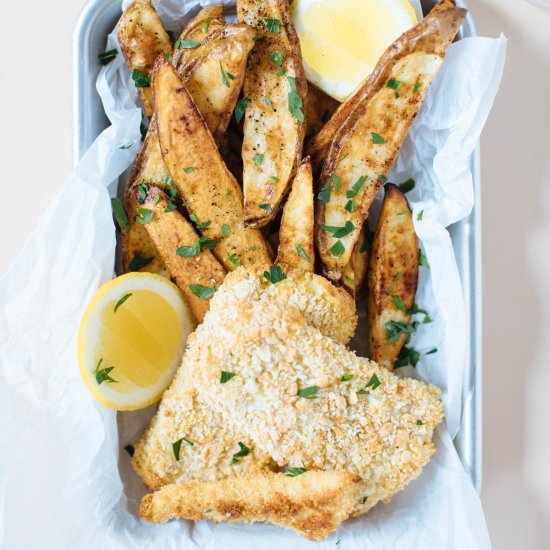 Crispy Baked Fish and Chips