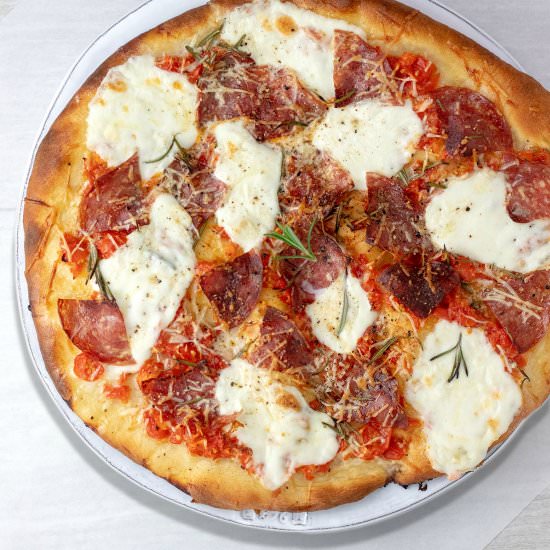 Smashed Tomato & Sopressata Pizza